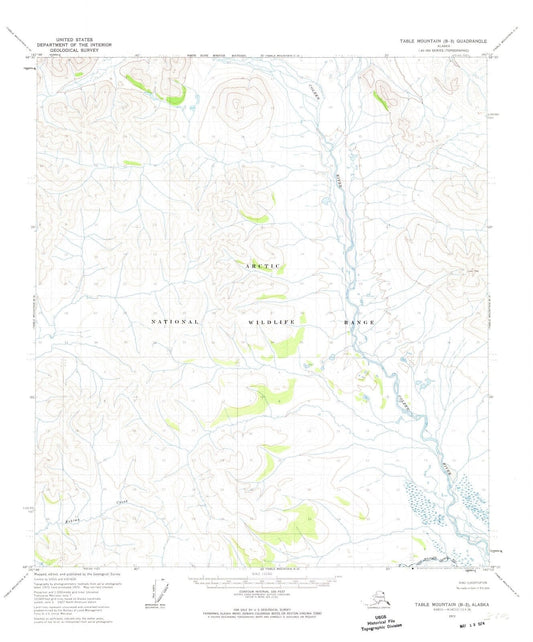 1972 Table Mountain, AK - Alaska - USGS Topographic Map v8