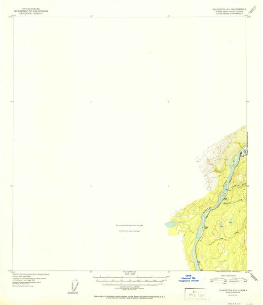 1951 Talkeetna, AK - Alaska - USGS Topographic Map v2