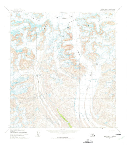 1958 Talkeetna, AK - Alaska - USGS Topographic Map1