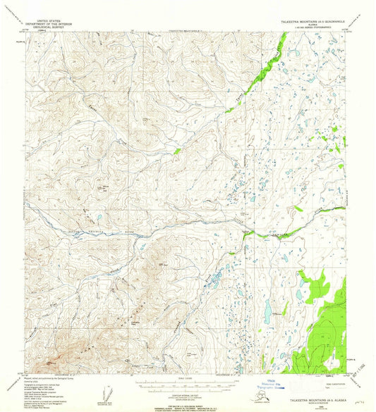 1949 Talkeetna Mountains, AK - Alaska - USGS Topographic Map