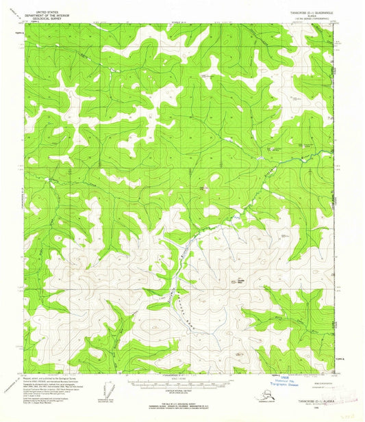 1956 Tanacross, AK - Alaska - USGS Topographic Map v8