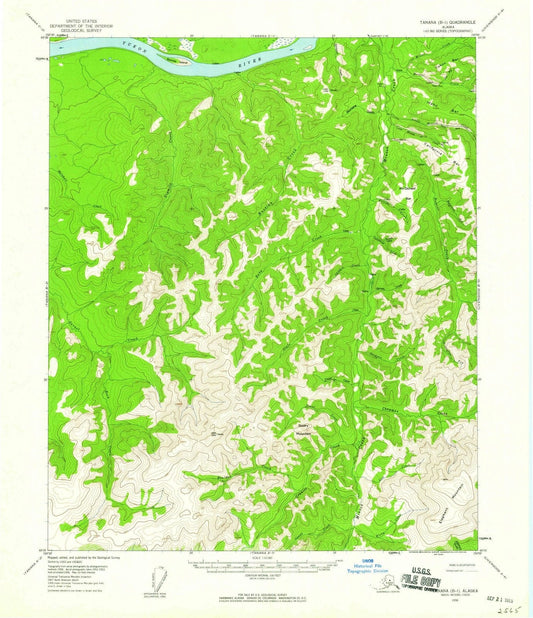 1956 Tanana, AK - Alaska - USGS Topographic Map