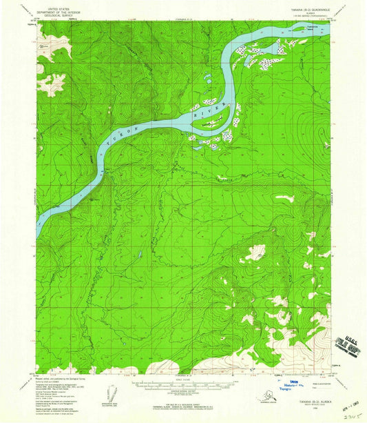 1956 Tanana, AK - Alaska - USGS Topographic Map v2