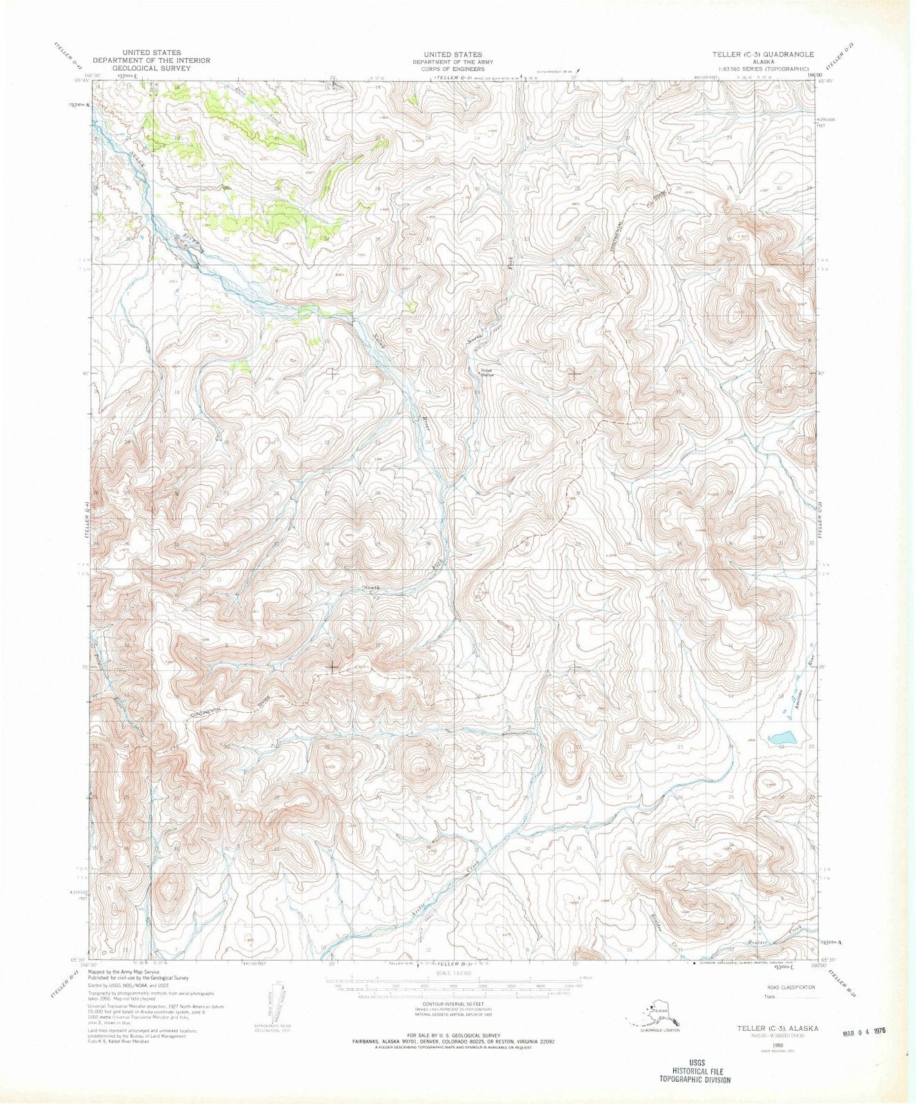 1950 Teller, AK - Alaska - USGS Topographic Map3