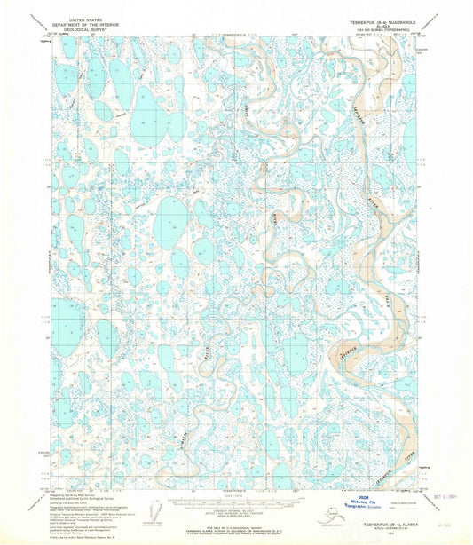 1955 Teshekpuk, AK - Alaska - USGS Topographic Map v9