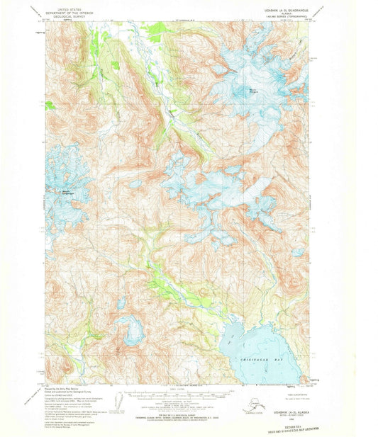1954 Ugashik, AK - Alaska - USGS Topographic Map