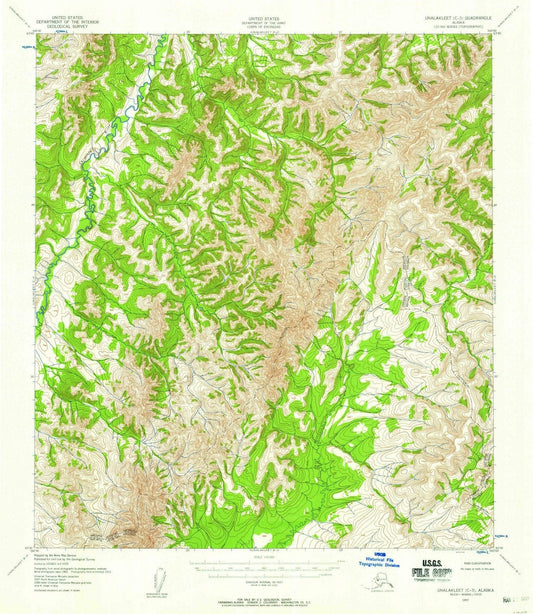 1952 Unalakleet, AK - Alaska - USGS Topographic Map5