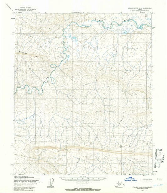 1955 Utukok River, AK - Alaska - USGS Topographic Map