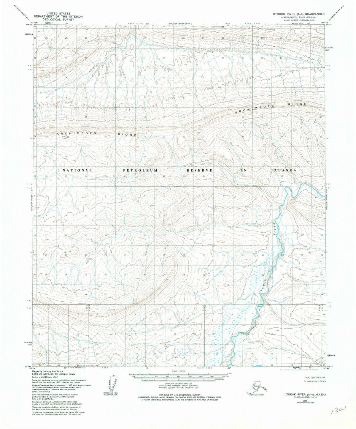 1955 Utukok River, AK - Alaska - USGS Topographic Map v2