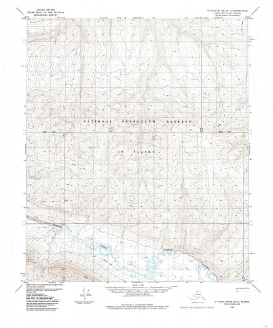 1985 Utukok River, AK - Alaska - USGS Topographic Map
