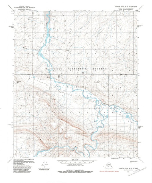 1985 Utukok River, AK - Alaska - USGS Topographic Map v2