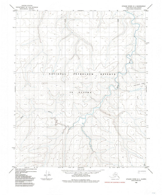 1984 Utukok River, AK - Alaska - USGS Topographic Map v3