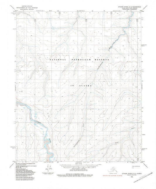 1984 Utukok River, AK - Alaska - USGS Topographic Map v4