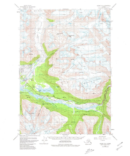 1951 Valdez, AK - Alaska - USGS Topographic Map v3