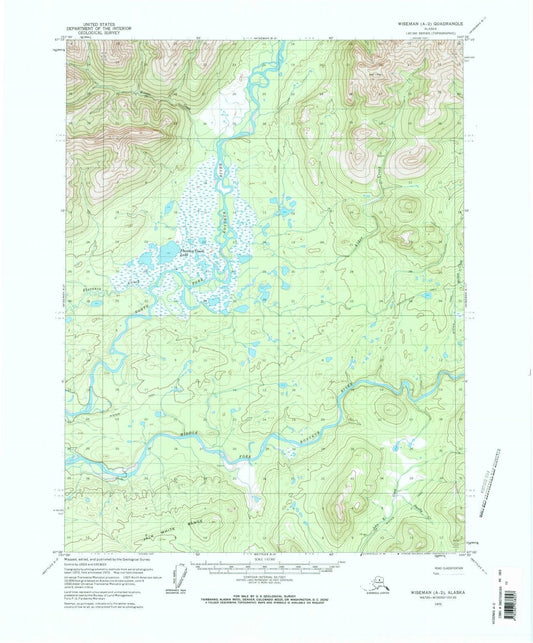1970 Wiseman, AK - Alaska - USGS Topographic Map v2