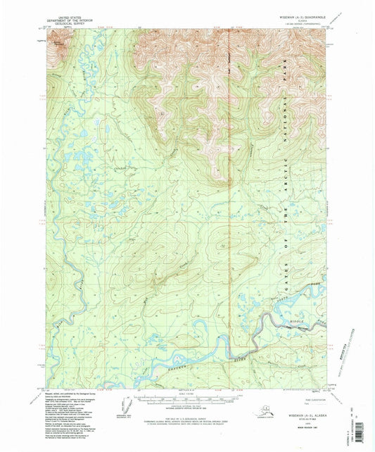 1970 Wiseman, AK - Alaska - USGS Topographic Map v3