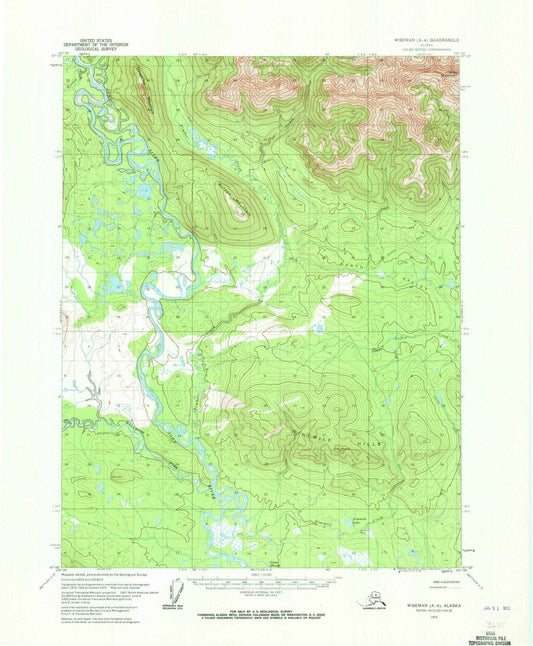 1970 Wiseman, AK - Alaska - USGS Topographic Map v4