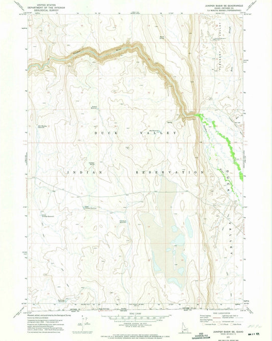 1971 Juniper Basin, ID - Idaho - USGS Topographic Map