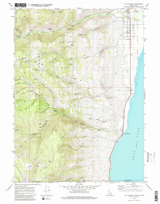 1969 St Charles, ID - Idaho - USGS Topographic Map