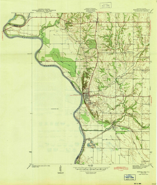 1943 Merom, in - Indiana - USGS Topographic Map
