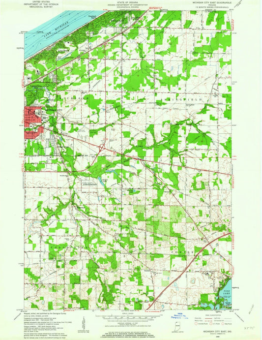 1958 Michigan City East, in - Indiana - USGS Topographic Map