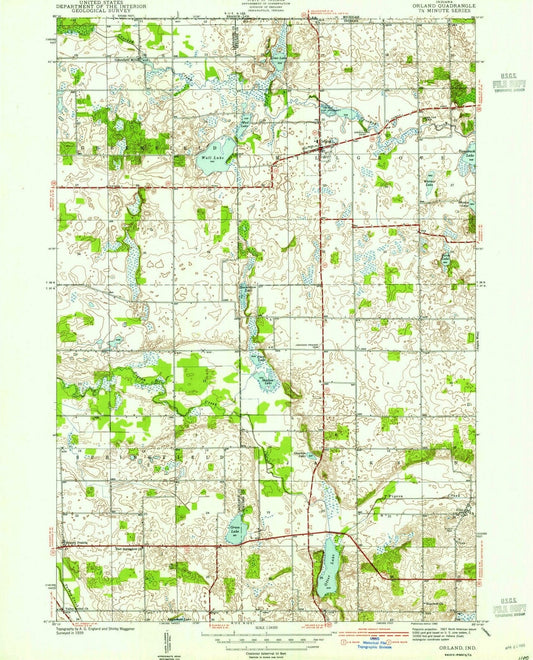 1940 Orland, in - Indiana - USGS Topographic Map