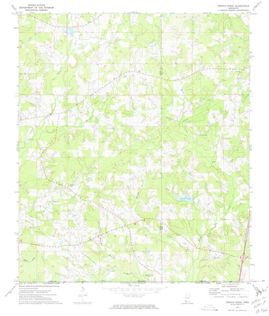 1972 Terrys Creek, MS - Mississippi - USGS Topographic Map