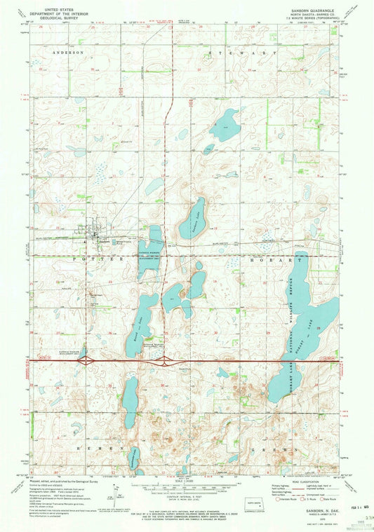1970 Sanborn, ND - North Dakota - USGS Topographic Map