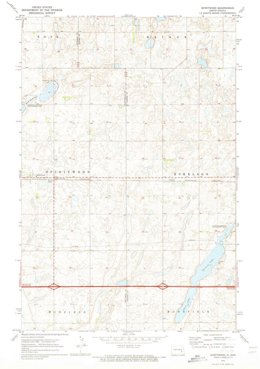 1970 Spiritwood, ND - North Dakota - USGS Topographic Map
