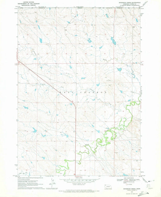 1970 Bohemian Creek, NE - Nebraska - USGS Topographic Map