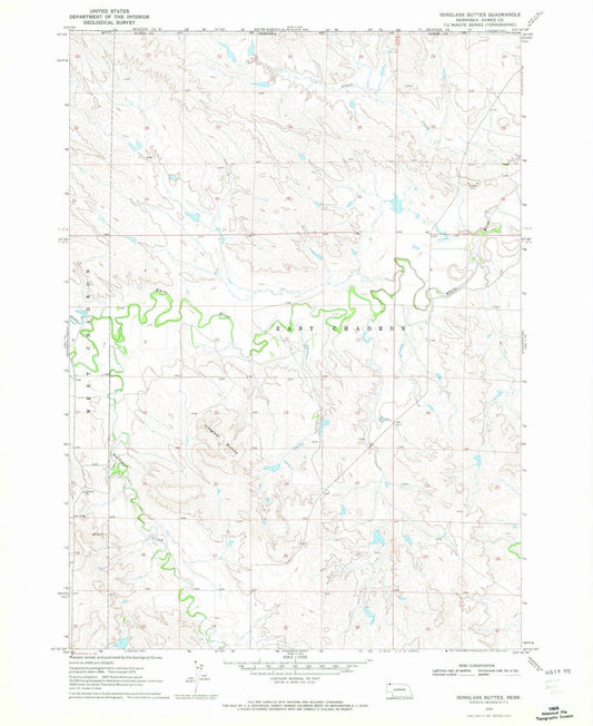 1970 Isinglass Buttes, NE - Nebraska - USGS Topographic Map