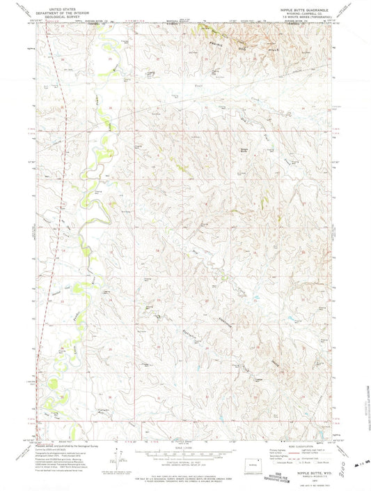 1972 Nipple Butte, WY - Wyoming - USGS Topographic Map