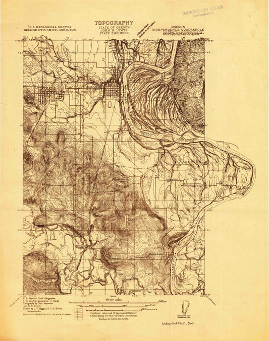 1914 Independence, OR - Oregon - USGS Topographic Map