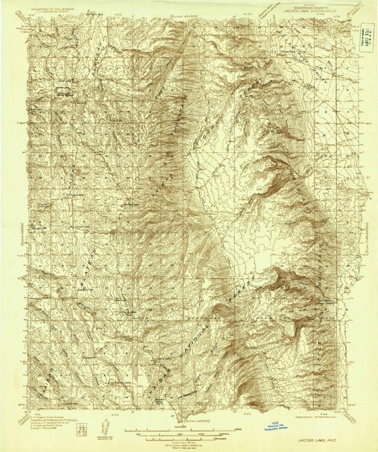 1936 Jacobs Lake, AZ - Arizona - USGS Topographic Map
