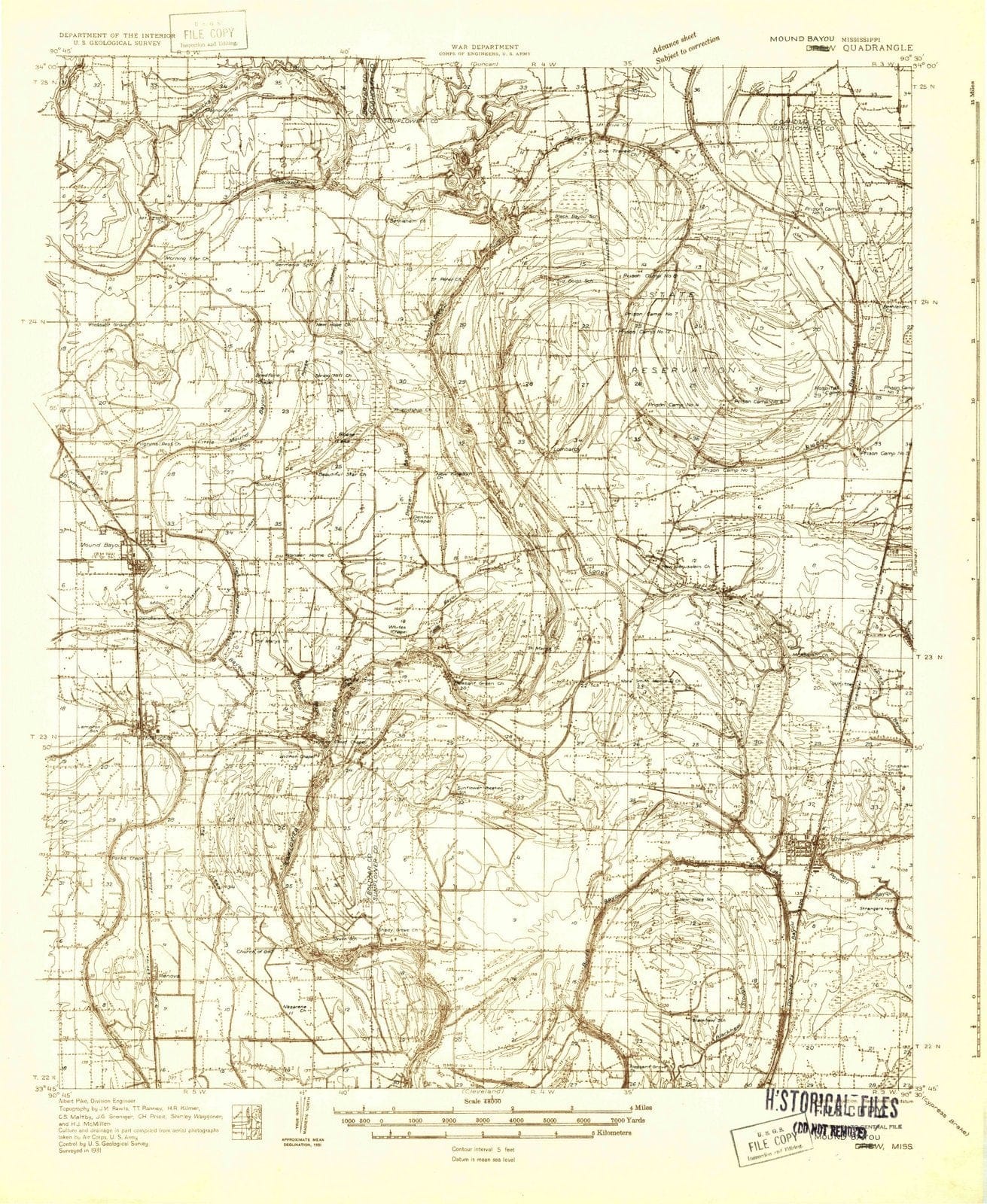 1931 Drew, MS - Mississippi - USGS Topographic Map