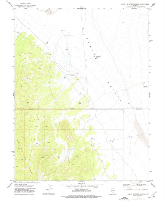 1973 Indian Springs Knolls, NV - Nevada - USGS Topographic Map