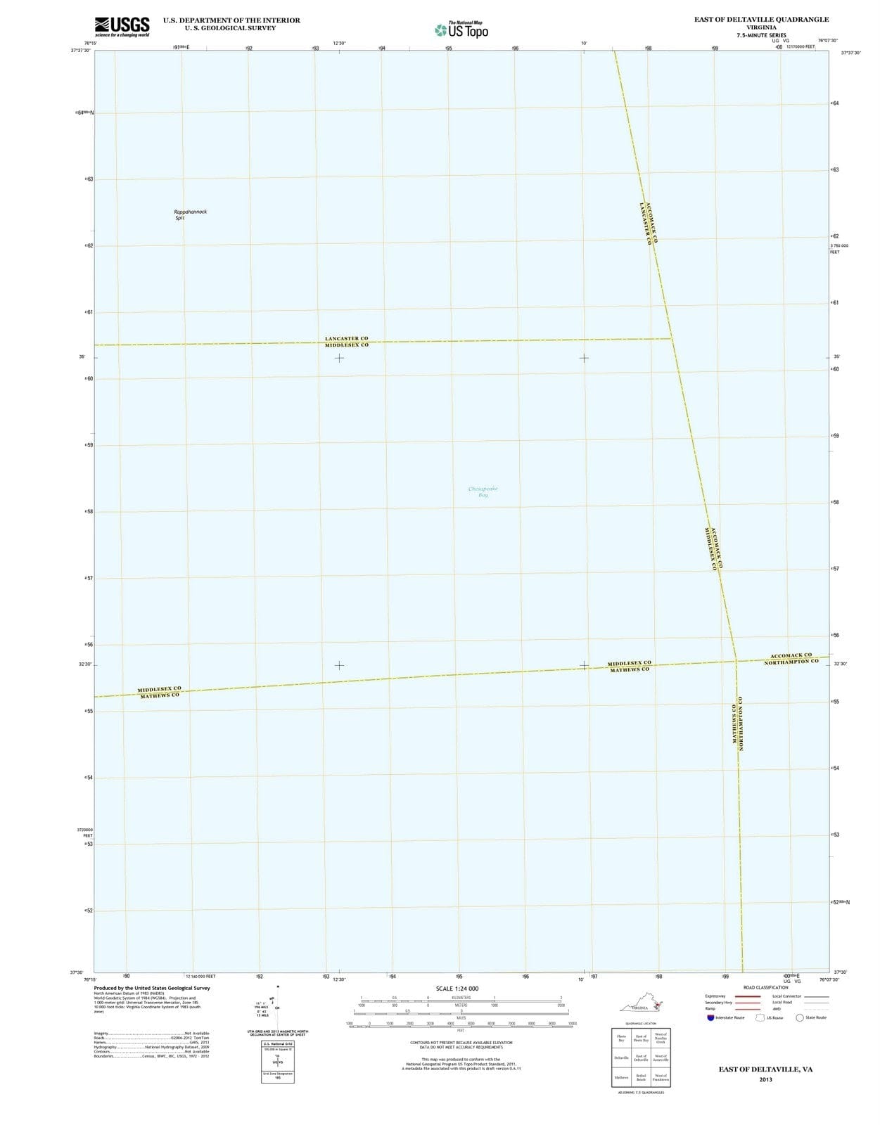 2013 East ofeltaville, VA - Virginia - USGS Topographic Map