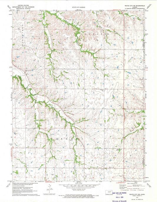 1971 White City, KS - Kansas - USGS Topographic Map