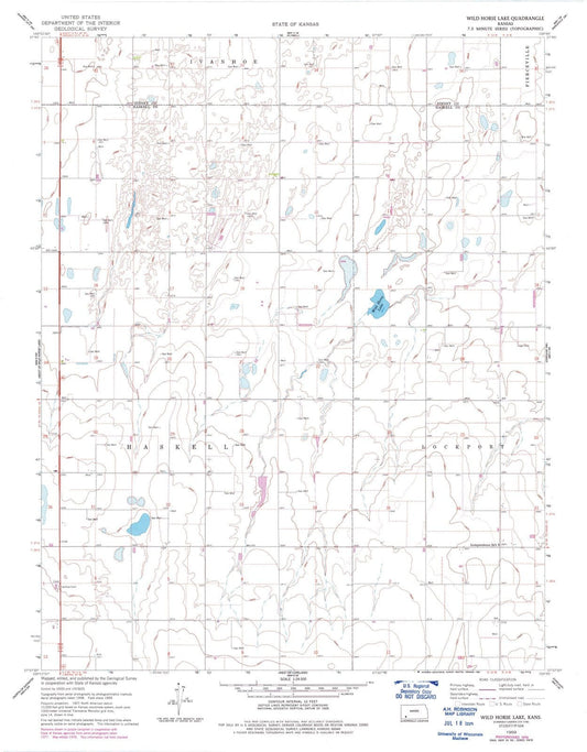1959 Wild Horse Lake, KS - Kansas - USGS Topographic Map