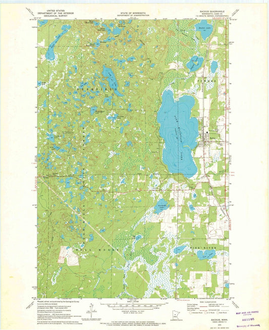 1970 Backus, MN - Minnesota - USGS Topographic Map