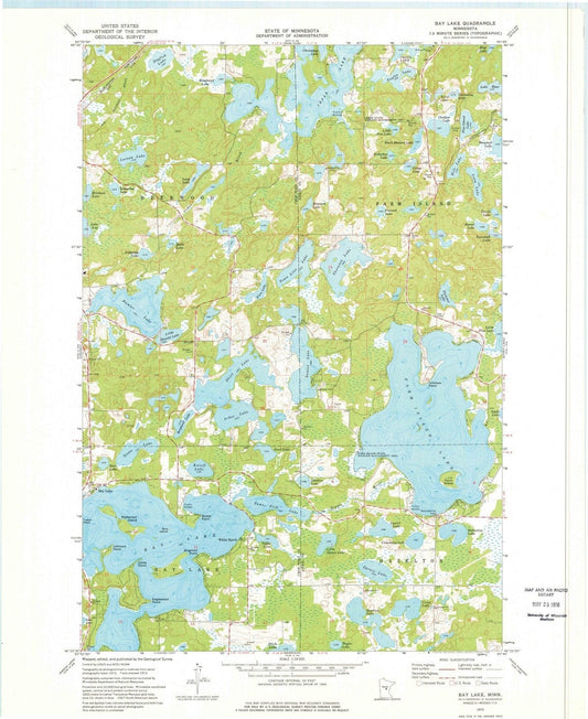 1973 Bay Lake, MN - Minnesota - USGS Topographic Map
