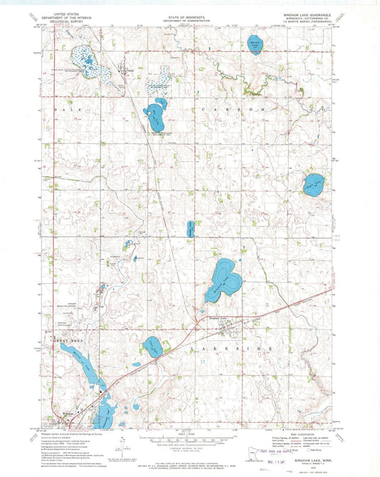1970 Bingham Lake, MN - Minnesota - USGS Topographic Map