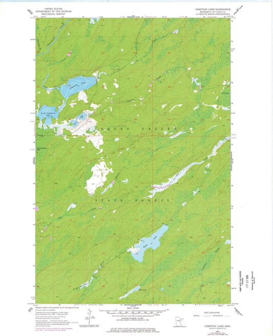 1957 Comstock Lake, MN - Minnesota - USGS Topographic Map