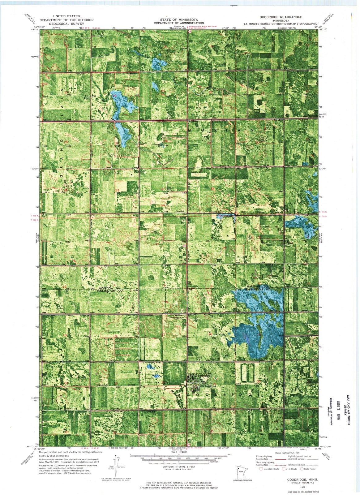 1972 Goodridge, MN - Minnesota - USGS Topographic Map