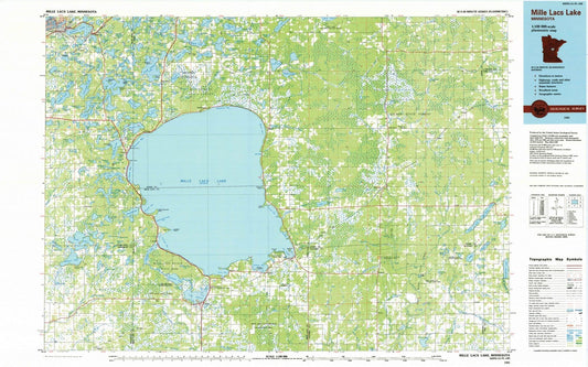 1985 Mille Lacs Lake, MN - Minnesota - USGS Topographic Map