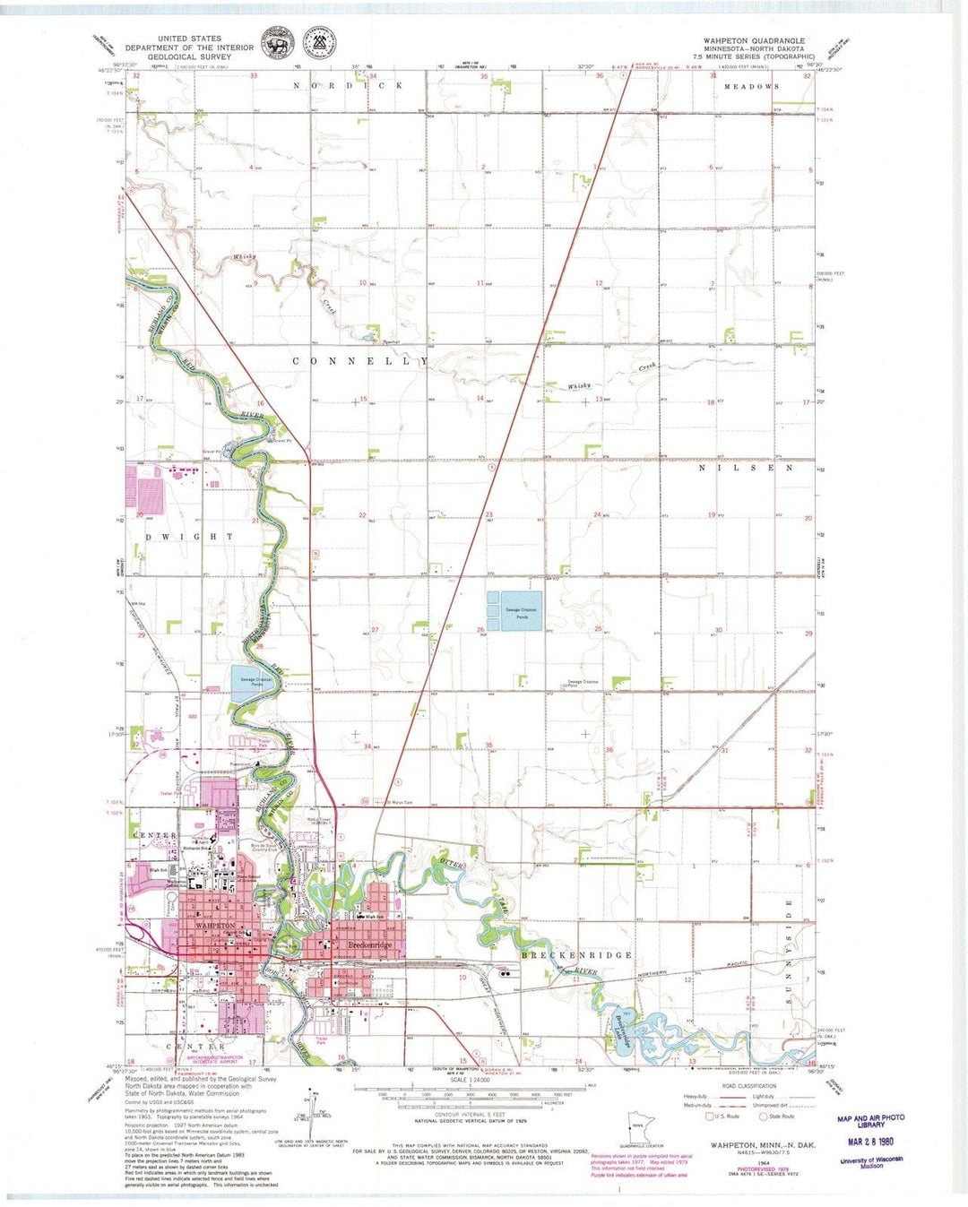 1964 Wahpeton, ND - North Dakota - USGS Topographic Map