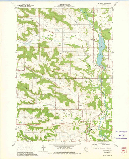1972 Arkansaw, WI - Wisconsin - USGS Topographic Map
