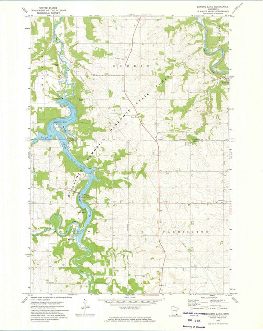 1972 Zumbro Lake, MN - Minnesota - USGS Topographic Map