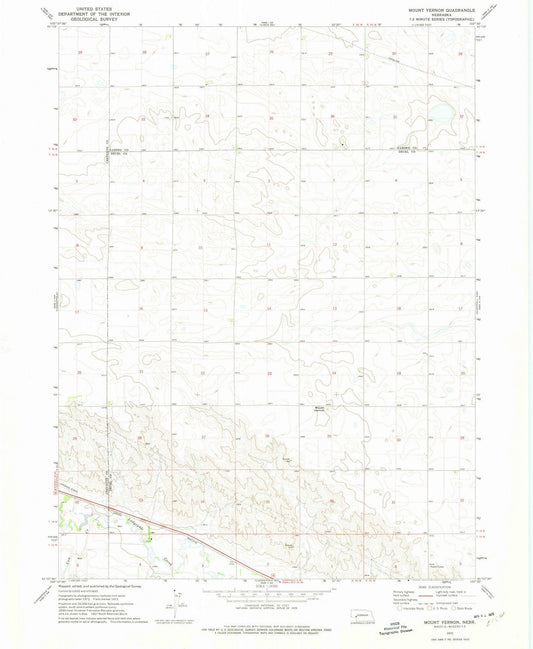 1972 Mount Vernon, NE - Nebraska - USGS Topographic Map