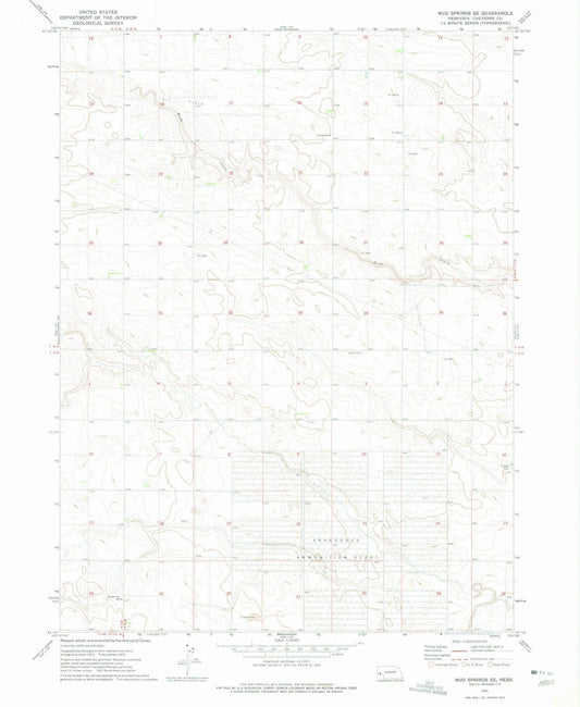 1972 Mud Springs, NE - Nebraska - USGS Topographic Map